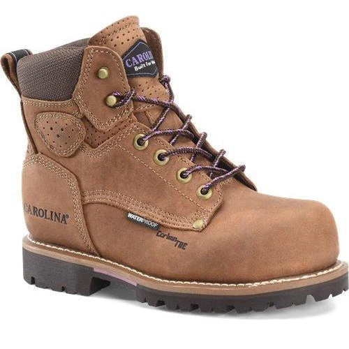 Carolina Women's Parthenon 6" Comp Toe WP Work Boot- Brown - CA1630 1 Carolina Women's Parthenon 6" Comp Toe WP Work Boot- Brown - CA1630