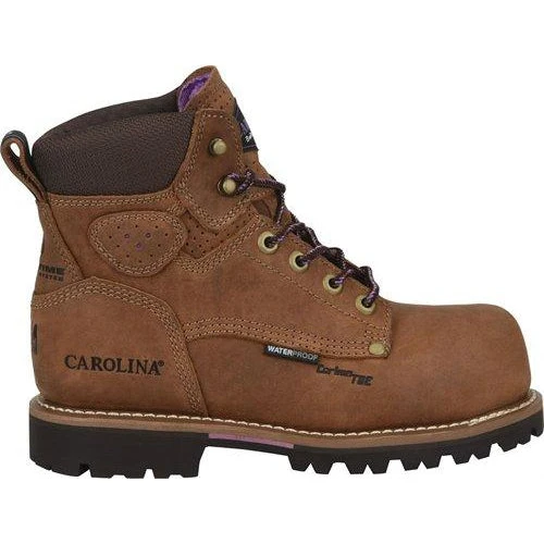 Carolina Women's Parthenon 6" Comp Toe WP Work Boot- Brown - CA1630 2 Carolina Women's Parthenon 6" Comp Toe WP Work Boot- Brown - CA1630 - Image 2