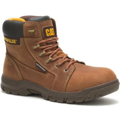CAT Women's Resorption Waterproof Comp Toe Work Boot - Brown - P91392 1 CAT Women's Resorption Waterproof Comp Toe Work Boot - Brown - P91392
