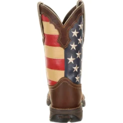 Durango Women's Lady Rebel 10" Steel Toe Patriotic Flag Work Boot -Strut Boots DRD0234 back