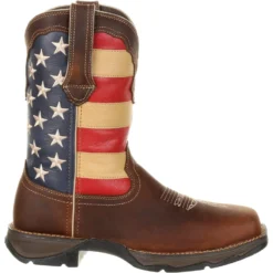Durango Women's Lady Rebel 10" Steel Toe Patriotic Flag Work Boot -Strut Boots DRD0234 profile