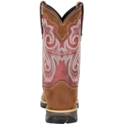 Durango Women's Lady Rebel 10" Sqr Toe Western Boot- Rusty Red- DRD0349 10 Durango Women's Lady Rebel 10" Sqr Toe Western Boot- Rusty Red- DRD0349 -Strut Boots DRD0349 back
