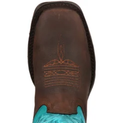 Durango Women's Lady Rebel 10" Steel Toe Western Boot- Brown - DWRD022 -Strut Boots DWRD022 birdseye