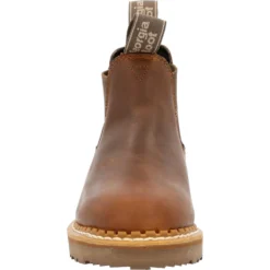 Georgia Women's Giant Revamp 5" WP Pull-On Chelsea Boot Brown- GB00432 -Strut Boots GB00432 front