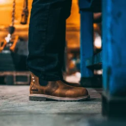 Kodiak Women's Bralorne WP Slip Resist Chelsea Work Boot -Brown- 4TEABN -Strut Boots LS KD 4TEABN 1