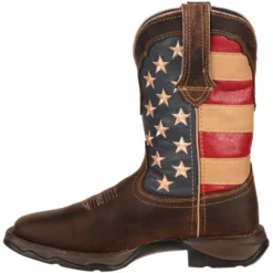 Durango Women's Lady Rebel Patriotic 10" Square Toe Western Flag Boot RD4414 -Strut Boots RD4414 instep profile