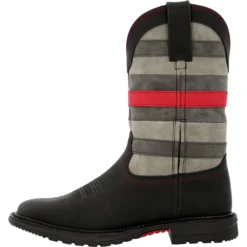 Rocky Women's Red Line 10" Square Toe Western Work Boot Black- RKD0089 10 Rocky Women's Red Line 10" Square Toe Western Work Boot Black- RKD0089 -Strut Boots RKD0089 instep profile