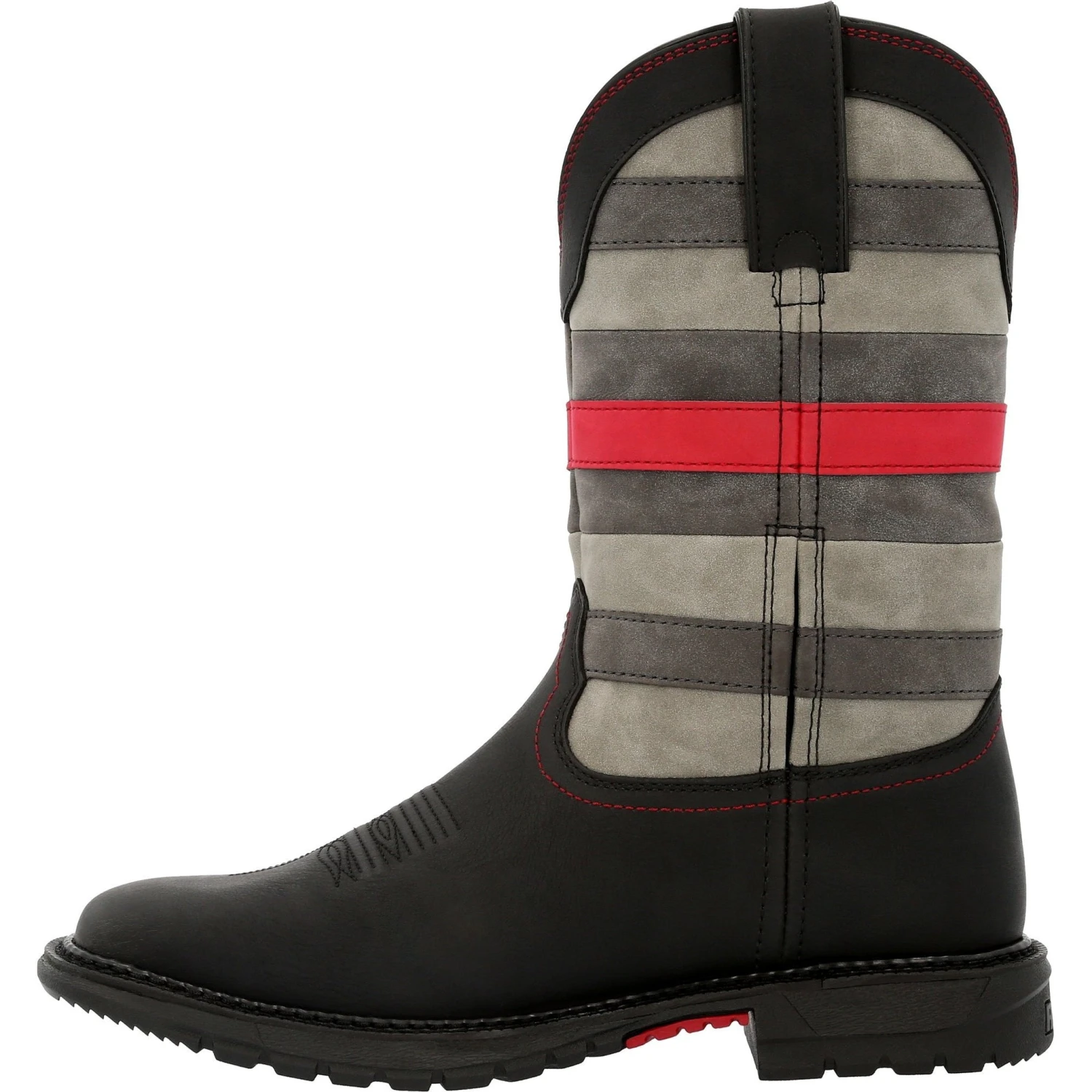 Rocky Women's Red Line 10" Square Toe Western Work Boot Black- RKD0089 4 Rocky Women's Red Line 10" Square Toe Western Work Boot Black- RKD0089 - Image 4