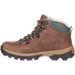 Rocky Women's Endeavor Point 5" WP Outdoor Hiking Boot- Brown- RKS0301 -Strut Boots RKS0301 instep profile