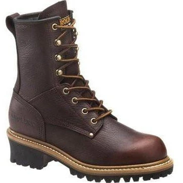 Carolina Women's Elm 8" Steel Toe Logger Work Boot - Brown - CA1421 1 Carolina Women's Elm 8" Steel Toe Logger Work Boot - Brown - CA1421