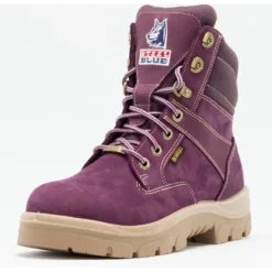 Steel Blue Women's Southern Cross Side Zip Steel Toe Work Boot - Purple - 892861 -Strut Boots sc 2